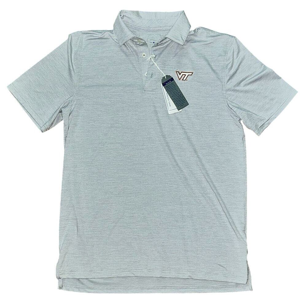 NWT Southern Tide Virginia Tech Hokies Spacedye Performance Golf Polo Medium